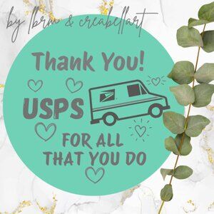 100 Thank You USPS Stickers – 2" Round